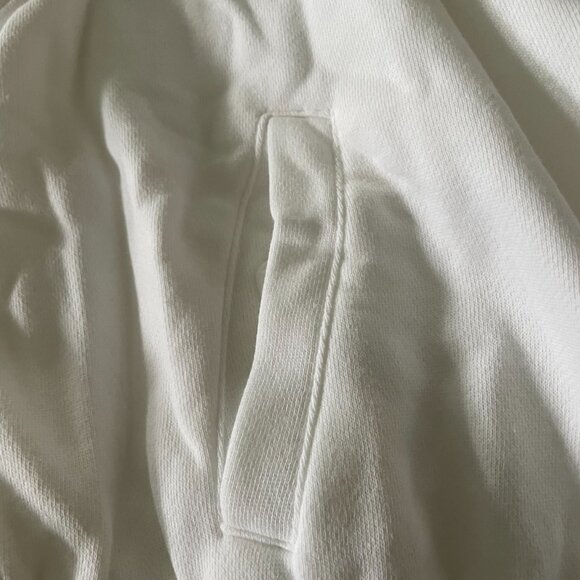 Victoria's Secret Snap Front Cream Fleece Bomber Jacket Large LN - Picture 4 of 6